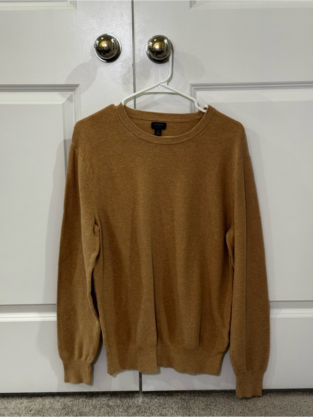 J. Crew Men's Crewneck Sweater in Camel Brown